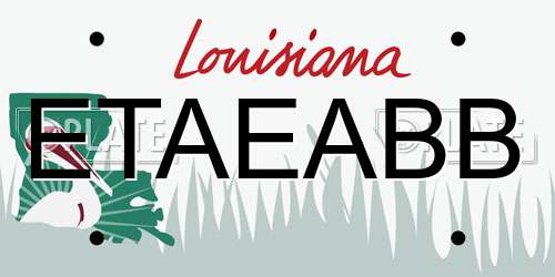 ETAEABB Louisiana License Plate