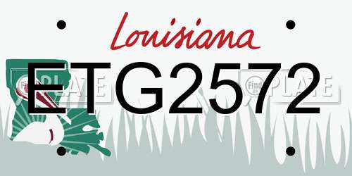 ETG2572 Louisiana License Plate