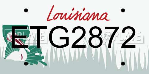 ETG2872 Louisiana License Plate