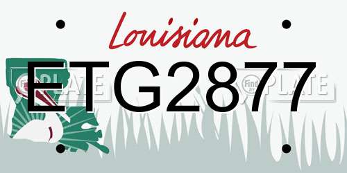 ETG2877 Louisiana License Plate