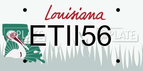 ETII56 Louisiana License Plate