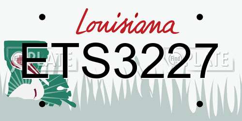 ETS3227 Louisiana License Plate