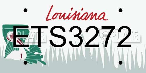 ETS3272 Louisiana License Plate