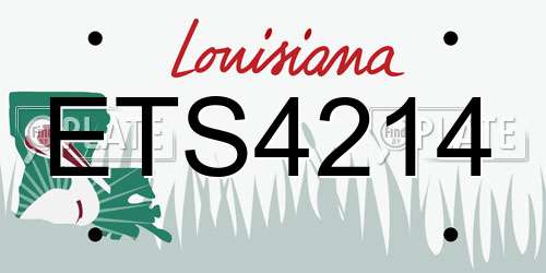 ETS4214 Louisiana License Plate