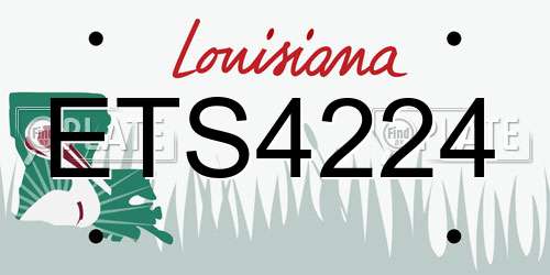 ETS4224 Louisiana License Plate