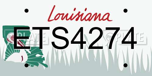 ETS4274 Louisiana License Plate