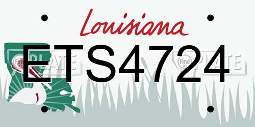 ETS4724 Louisiana License Plate