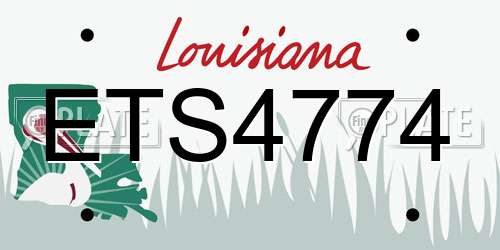 ETS4774 Louisiana License Plate