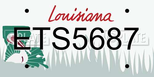 ETS5687 Louisiana License Plate