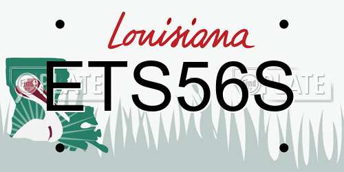 ETS56S Louisiana License Plate