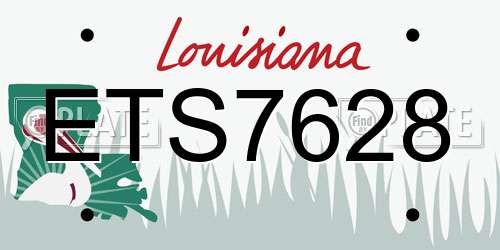 ETS7628 Louisiana License Plate