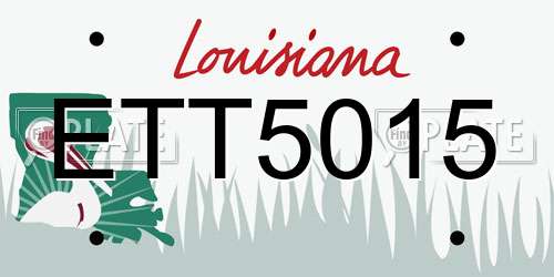 ETT5015 Louisiana License Plate
