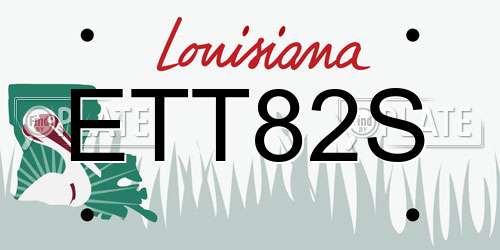 ETT82S Louisiana License Plate