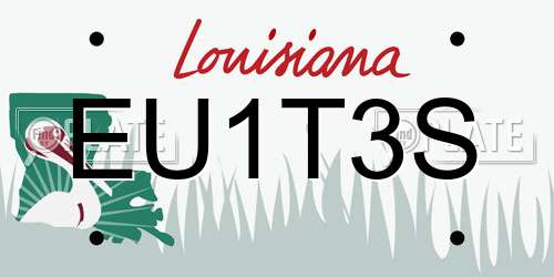 EU1T3S Louisiana License Plate