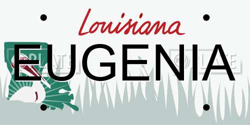 EUGENIA Louisiana License Plate