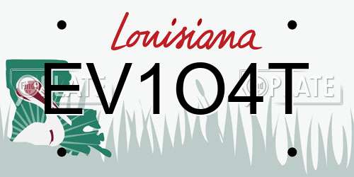 EV1O4T Louisiana License Plate