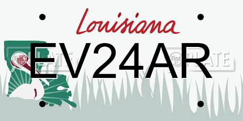 EV24AR Louisiana License Plate