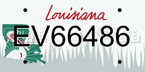 EV66486 Louisiana License Plate
