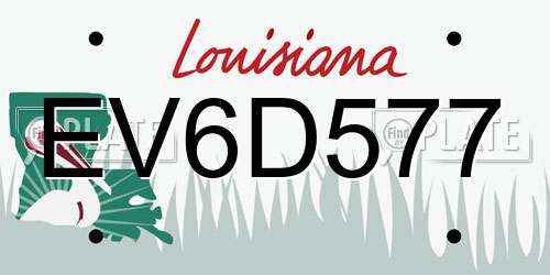 EV6D577 Louisiana License Plate