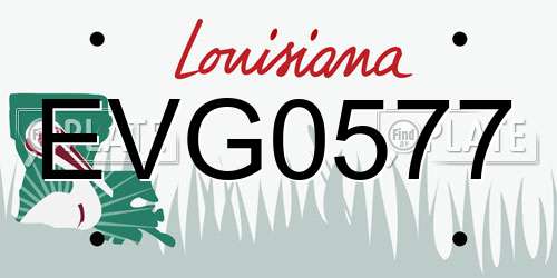 EVG0577 Louisiana License Plate