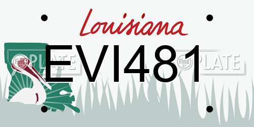 EVI481 Louisiana License Plate