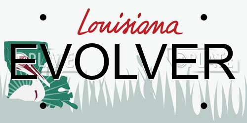 EVOLVER Louisiana License Plate