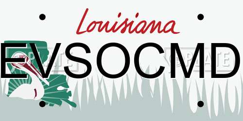 EVSOCMD Louisiana License Plate
