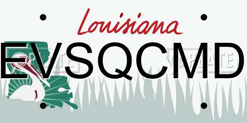 EVSQCMD Louisiana License Plate