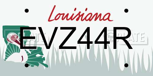 EVZ44R Louisiana License Plate