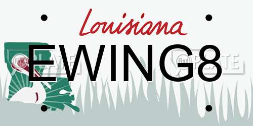 EWING8 Louisiana License Plate