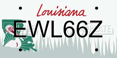 EWL66Z Louisiana License Plate
