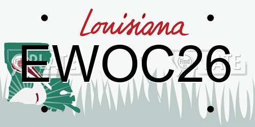 EWOC26 Louisiana License Plate