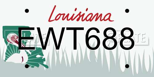 EWT688 Louisiana License Plate