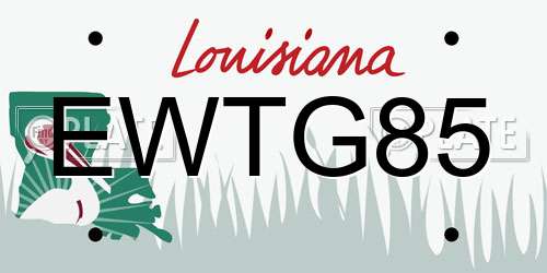EWTG85 Louisiana License Plate