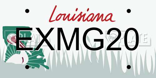 EXMG20 Louisiana License Plate
