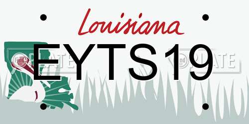 EYTS19 Louisiana License Plate