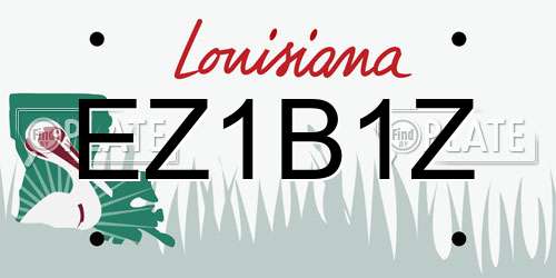 EZ1B1Z Louisiana License Plate