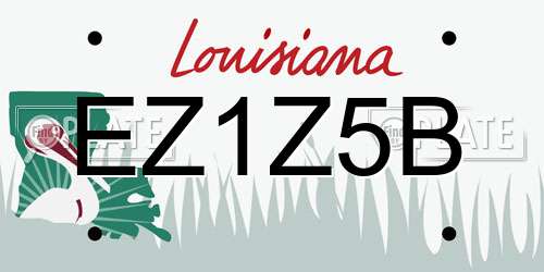 EZ1Z5B Louisiana License Plate