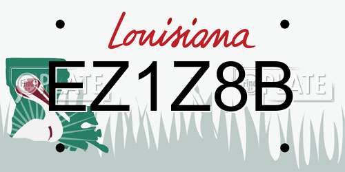 EZ1Z8B Louisiana License Plate