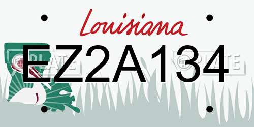 EZ2A134 Louisiana License Plate