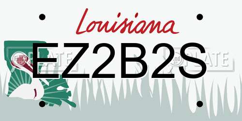 EZ2B2S Louisiana License Plate