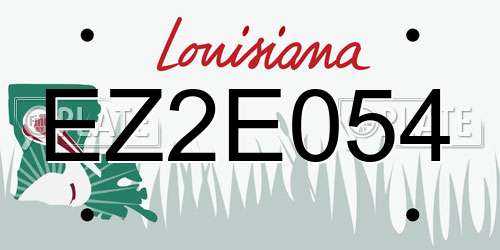 EZ2E054 Louisiana License Plate