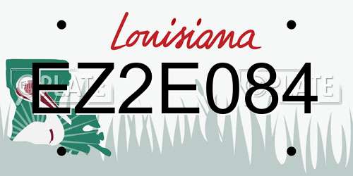 EZ2E084 Louisiana License Plate