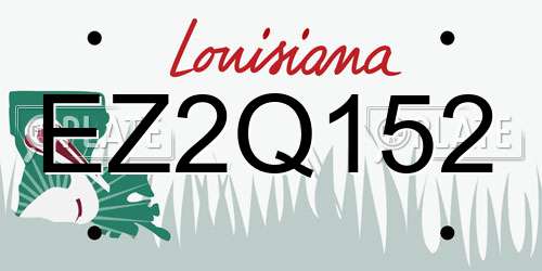 EZ2Q152 Louisiana License Plate