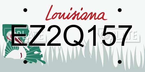 EZ2Q157 Louisiana License Plate
