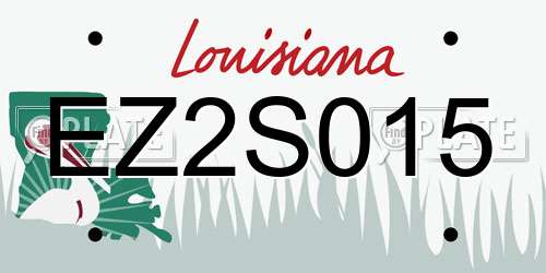 EZ2S015 Louisiana License Plate