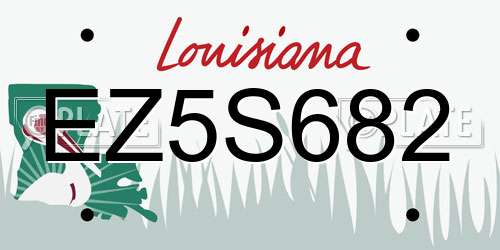 EZ5S682 Louisiana License Plate