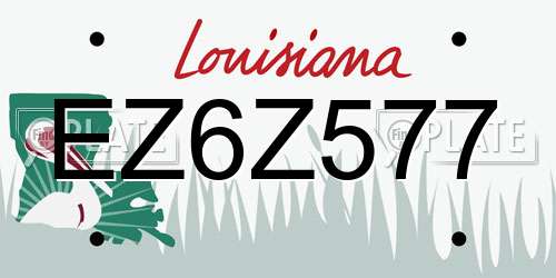 EZ6Z577 Louisiana License Plate