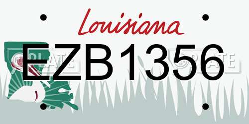 EZB1356 Louisiana License Plate
