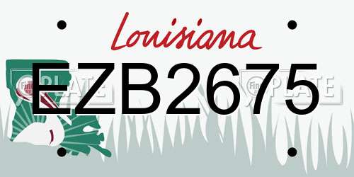 EZB2675 Louisiana License Plate